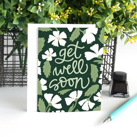 Pedaller Designs Floral Get Well Soon Greeting Card - The Local Space