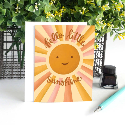 Pedaller Designs Hello Little Sunshine Baby Shower Greeting Card - The Local Space