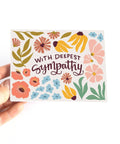 Pedaller Designs With Deepest Sympathy Greeting Card - The Local Space
