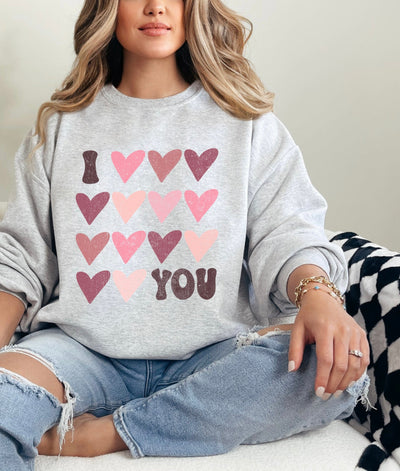 NOT SO PLAIN JANE Design Co. | I Love Love Love You Comfort Tee and Sweatshirt, The Local Space, Local Canadian Brands