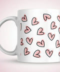 Pink Doodle Hearts | Ceramic Mugs - The Local Space