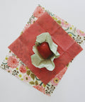 Pink Floral Reusable Beeswax Food Wraps | Set of 3 - The Local Space