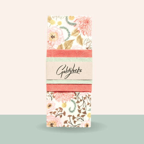 Pink Floral Reusable Beeswax Food Wraps | Set of 3 - The Local Space