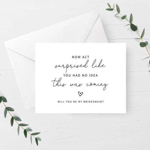 Funny Bridal Party Proposal Card | Multiple Options - The Local Space