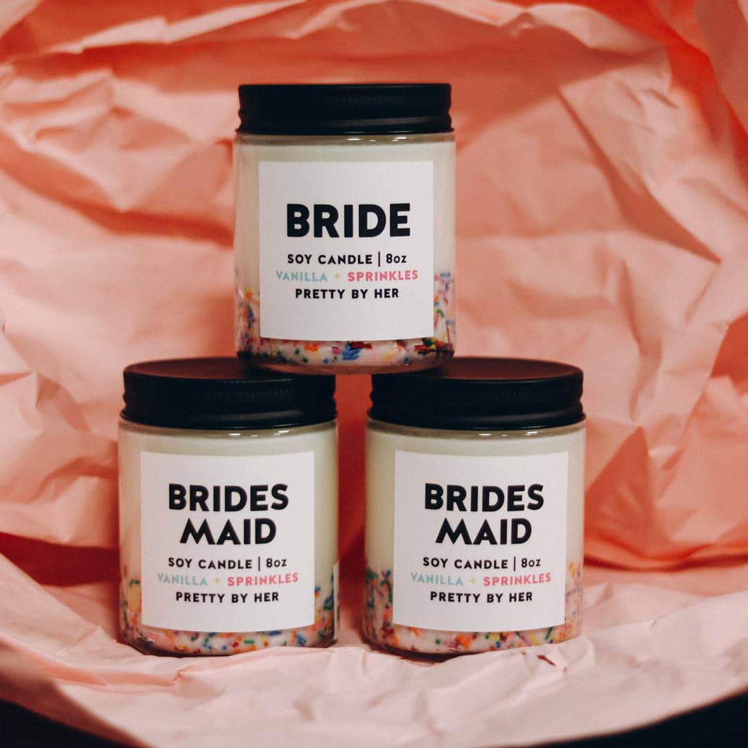 Bride/Bridesmaid Candles | Vanilla + Sprinkles - The Local Space