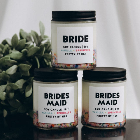 Bride/Bridesmaid Candles | Vanilla + Sprinkles - The Local Space