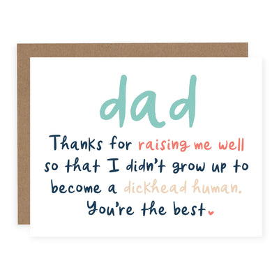 Dad Dickhead Human | Greeting Card - The Local Space