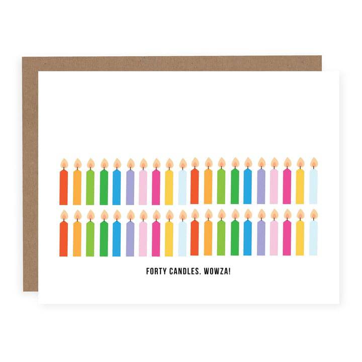 Forty Candles Wowza | Greeting Card