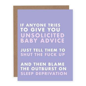 Unsolicited Baby Advice | Card - The Local Space