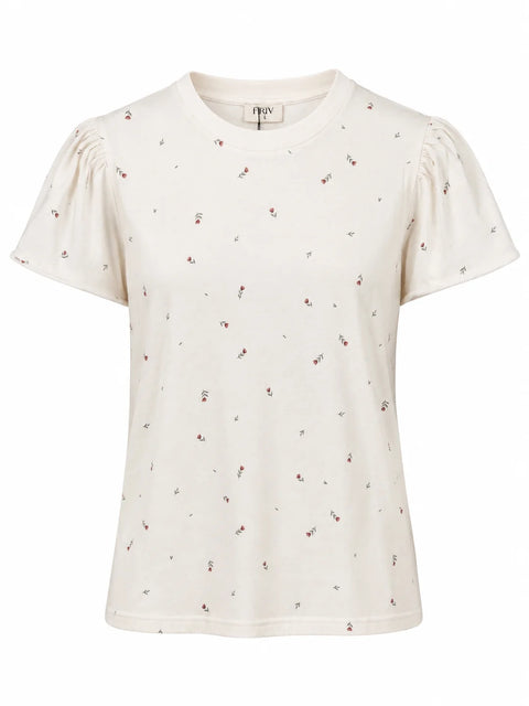 Colette Ruffle Sleeve Soft Cotton Tulip T-Shirt