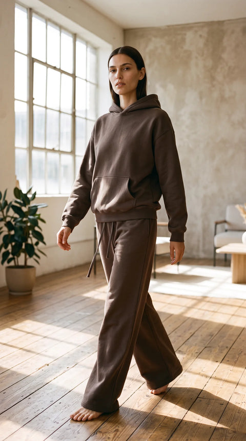 Linden Fleece Hoodie – Espresso