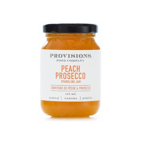 Provisions Food Company Peach Prosecco Sparkling Jam – Bellini Inspired Preserve (125mL Jar) - The Local Space