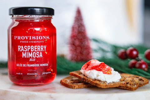 Provisions Food Company Raspberry Mimosa Jelly - Prosecco Gourmet Preserve (125mL Jar) - The Local Space