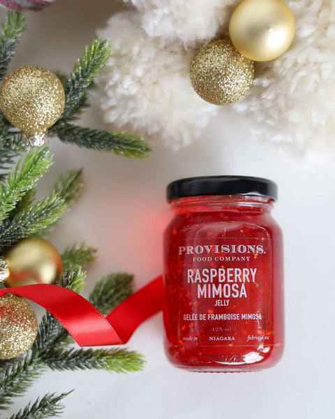 Provisions Food Company Raspberry Mimosa Jelly - Prosecco Gourmet Preserve (125mL Jar) - The Local Space