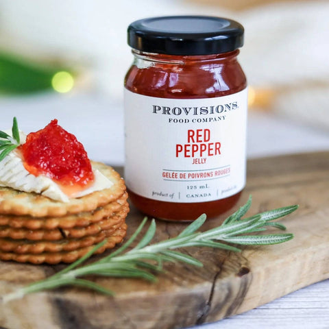 Provisions Food Company Red Pepper Jelly - Gourmet Sweet & Spicy Pepper Spread (125mL Jar) - The Local Space
