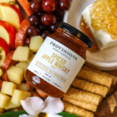 Provisions Food Company Spiced Apple Whisky Jelly - Gourmet Canadian Whisky Preserve (125mL Jar) - The Local Space