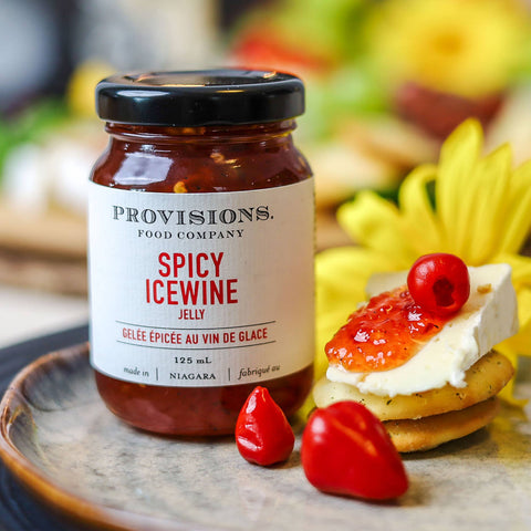 Provisions Food Company Spicy Icewine Jelly - Icewine Infused Gourmet Preserve (125mL Jar) - The Local Space