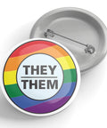 Rainbow Pronoun Button Pin (1.25”) - The Local Space
