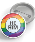 Rainbow Pronoun Button Pin (1.25”) - The Local Space