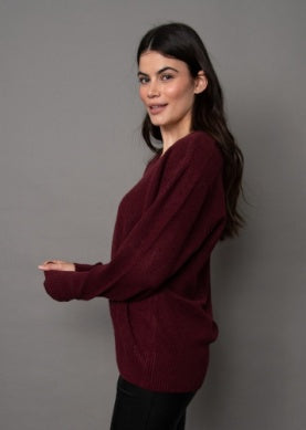 Ghazala Long Sleeve Pullover - Maroon
