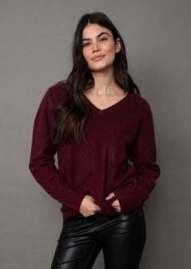 Ghazala Long Sleeve Pullover - Maroon