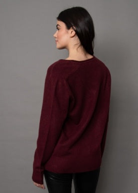 Ghazala Long Sleeve Pullover - Maroon