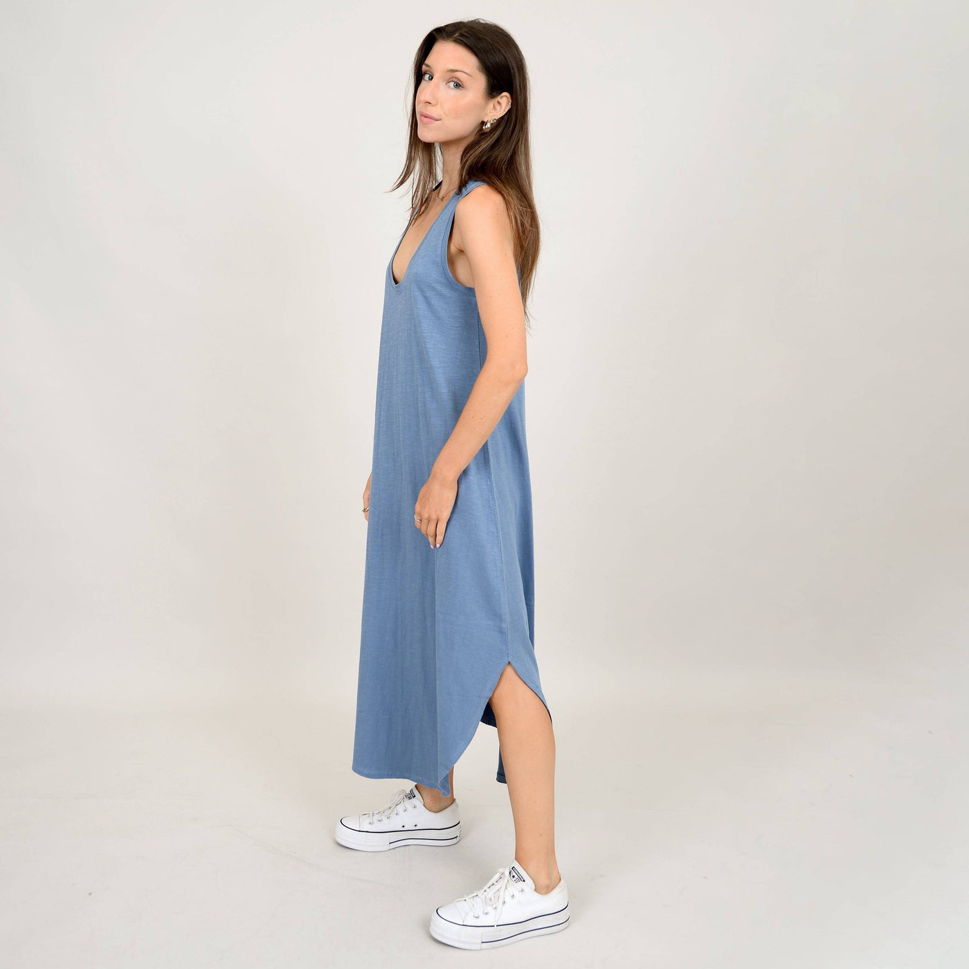 Sky Scoop Neck | Tank Dress - The Local Space