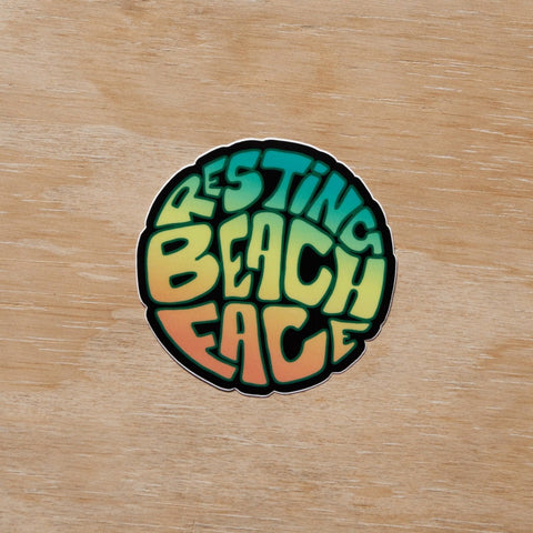Resting Beach Face | Sticker - The Local Space