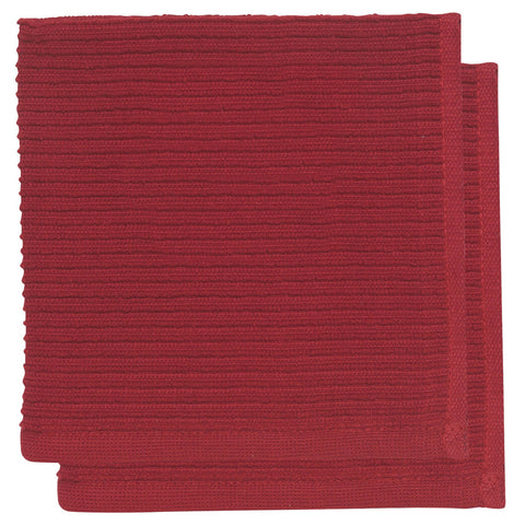 Ripple Carmine Red Dishcloths | Set of 2 - The Local Space