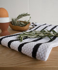 Basketweave Black Dishtowel - The Local Space
