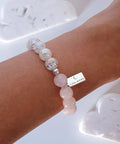 Rose Quartz + Aura Crackle Quartz | Bracelet - The Local Space