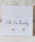 Rose Quartz Dainty Stone Earrings  - The Local Space