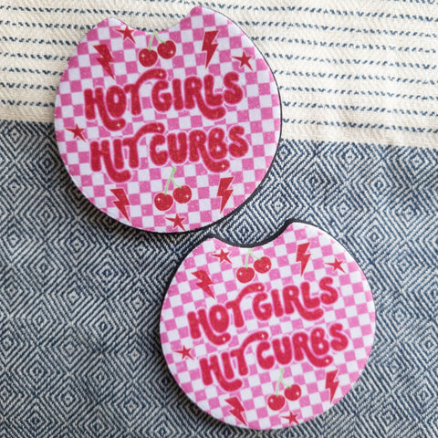 Hot Girls Hit Curbs | Car Coasters