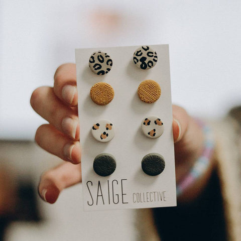 Sophie Studs | Assorted Clay Earrings - The Local Space