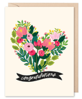 Selah Paper Congratulations Flower Heart Greeting Card - The Local Space