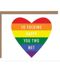 So F*cking Happy You Two Met Greeting Card – A2 Blank Inside - The Local Space