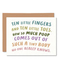 Pretty By Her So Much Poop greeting card baby card - The Local Space