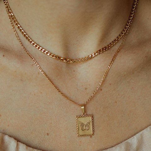 Sunday Club Mariposa Necklace – 14K Gold Plated Butterfly Pendant - The Local Space