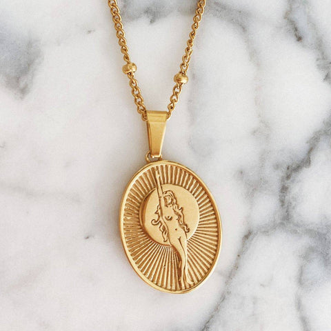 Sunday Club You Are A Goddess Necklace – 14K Gold Plated - The Local Space