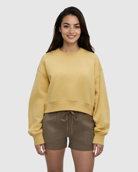 TenTree Bluffs Cropped Crew - Dusk Yellow - The Local Space