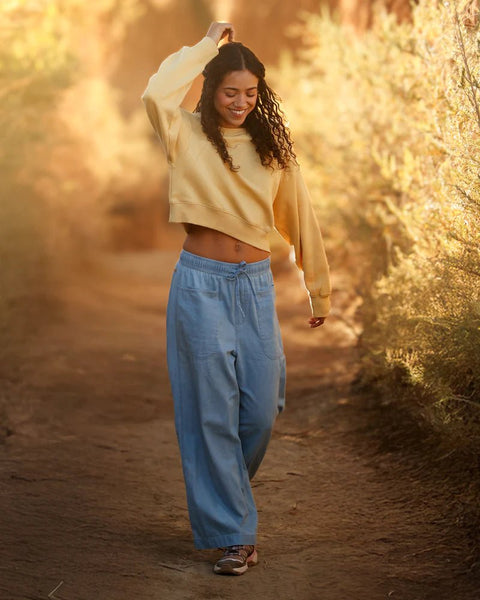 TenTree Bluffs Cropped Crew - Dusk Yellow - The Local Space