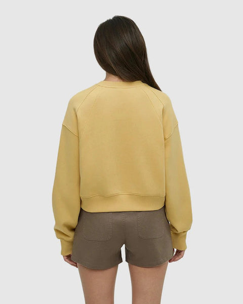 TenTree Bluffs Cropped Crew - Dusk Yellow - The Local Space