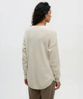 TenTree Broughton Sweater - Cotton White Heather - The Local Space
