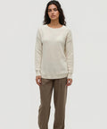 TenTree Broughton Sweater - Cotton White Heather - The Local Space