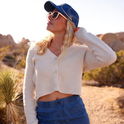 TenTree Poplar Cardigan - Cotton White - The Local Space