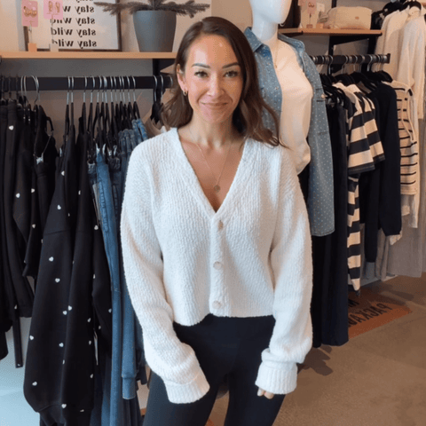 TenTree Poplar Cardigan - Cotton White - The Local Space