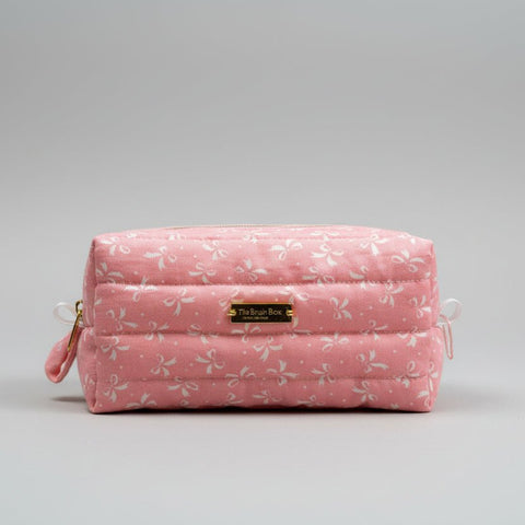 The Brush Boxx Pink Bow Beauty Make - up Bag - The Local Space