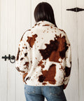 Cow Print Half Zip - The Local Space
