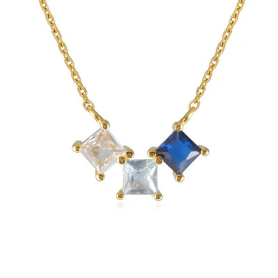 Blue Wink Necklace - Gold Plated