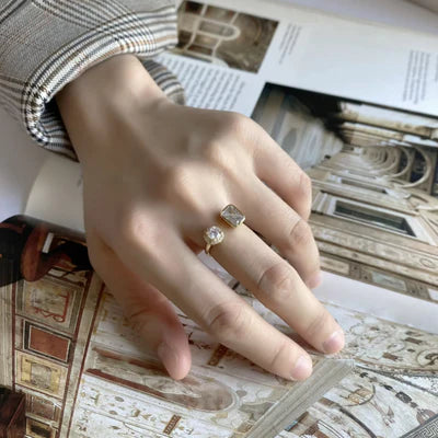 Dual Muse Adjustable Ring - 925 Silver